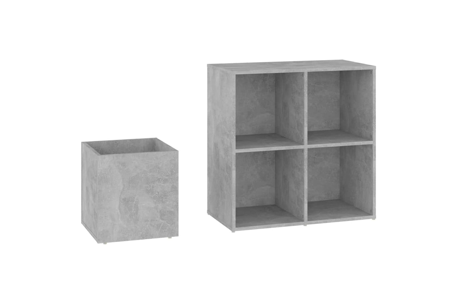 vidaXL 808255 Hall Shoe Cabinet Concrete Grey 105x35.5x70cm Engineered Wood-6