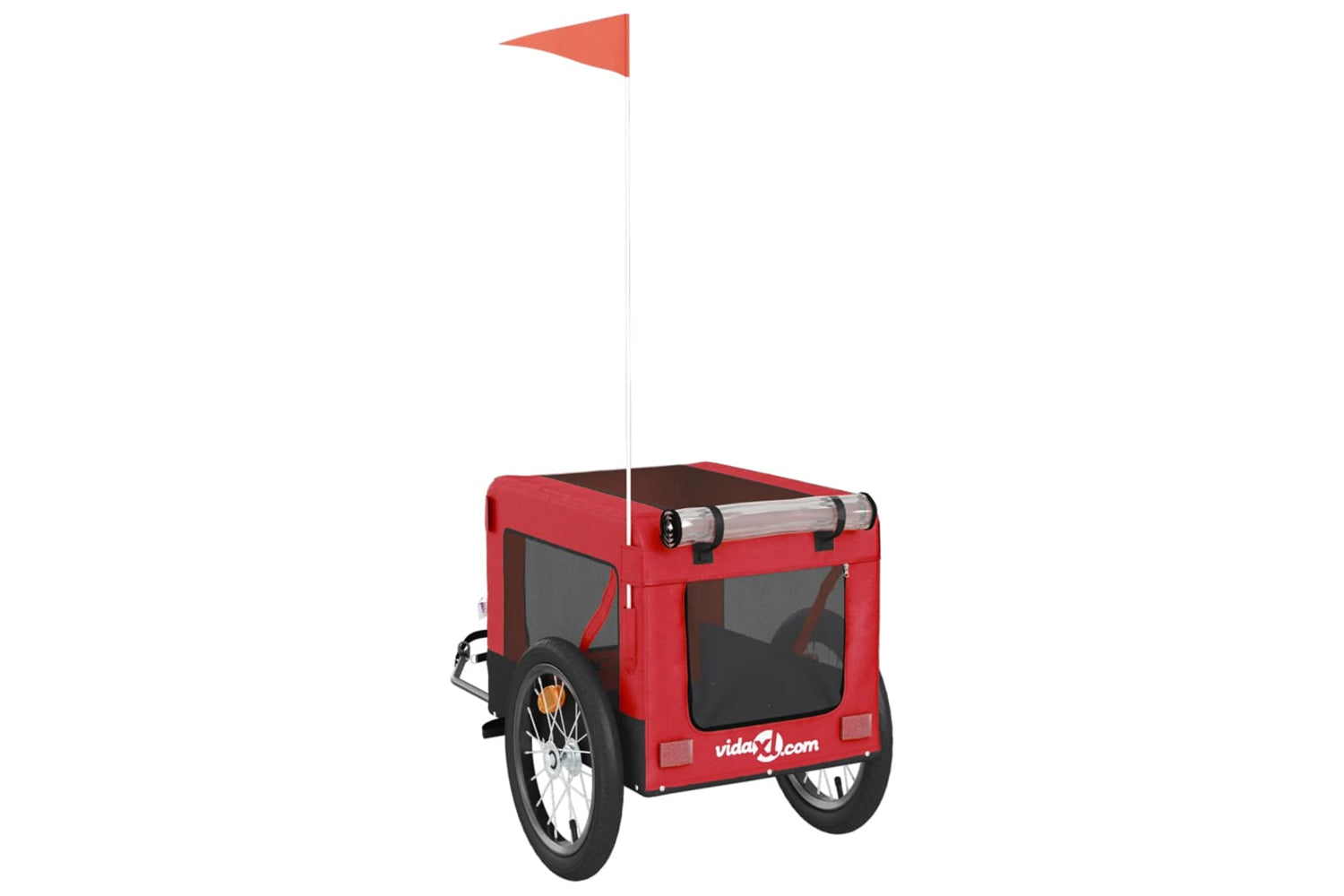 Vidaxl 93915 Pet Bike Trailer Red And Black Oxford Fabric&iron-8