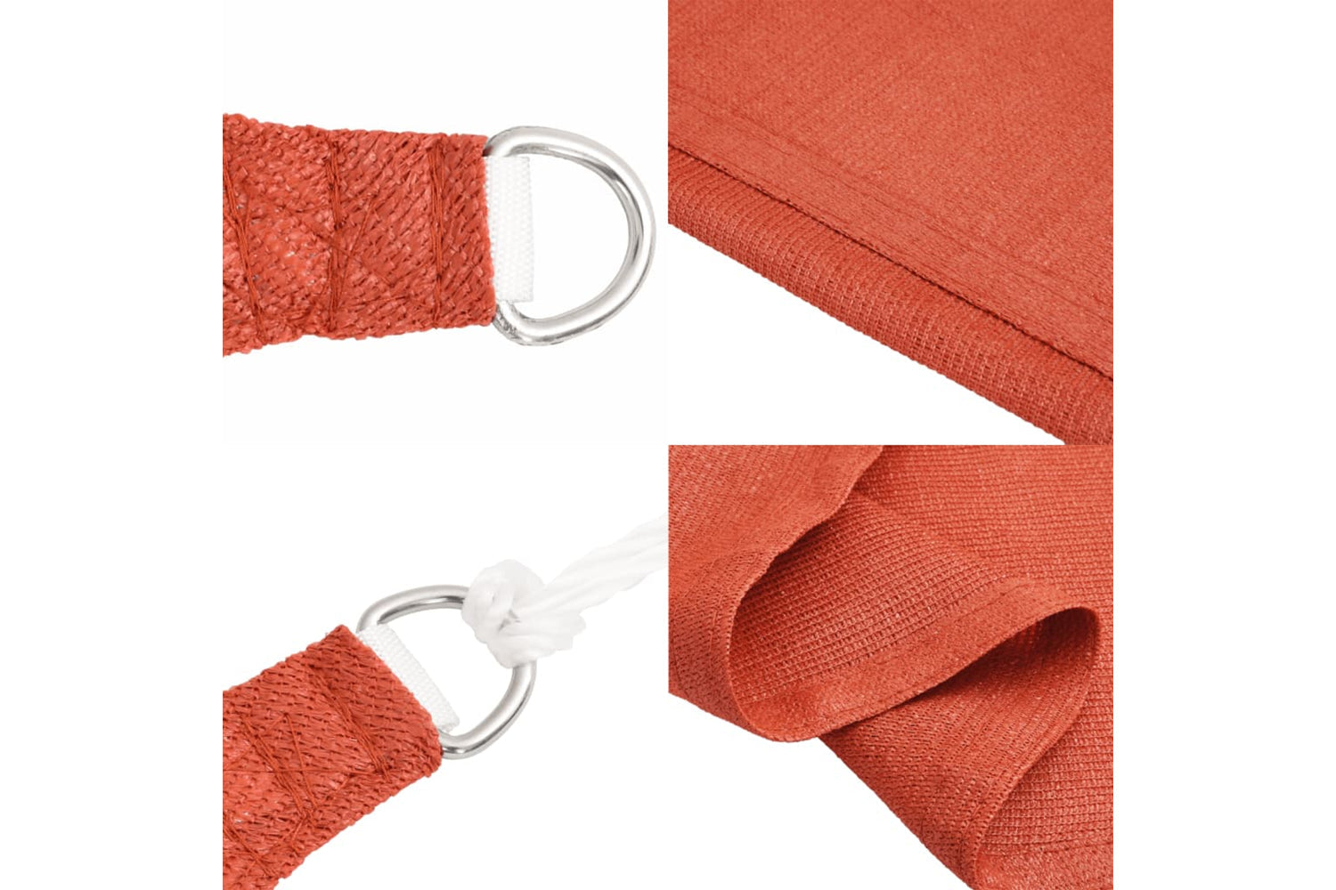 Vidaxl 311335 Sunshade Sail 160 G/mâ² Terracotta 7x7 M Hdpe-5