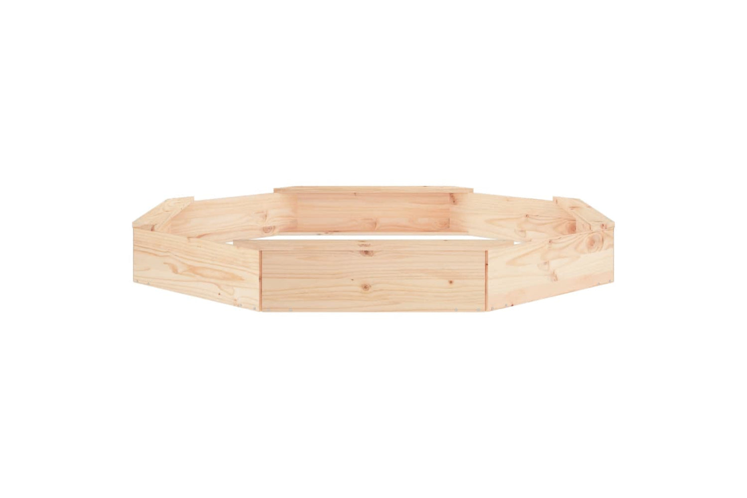 vidaXL 825016 Sandbox With Seats Octagon Solid Wood Pine-3