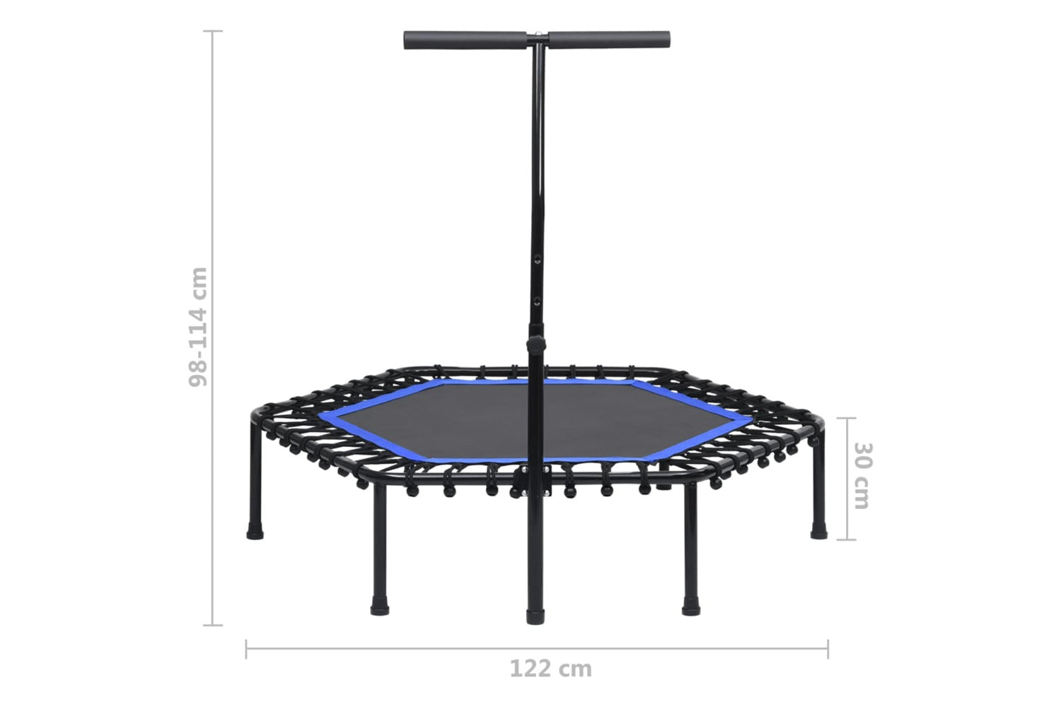 vidaXL 92492 Fitness Trampoline With Handle 122cm-5