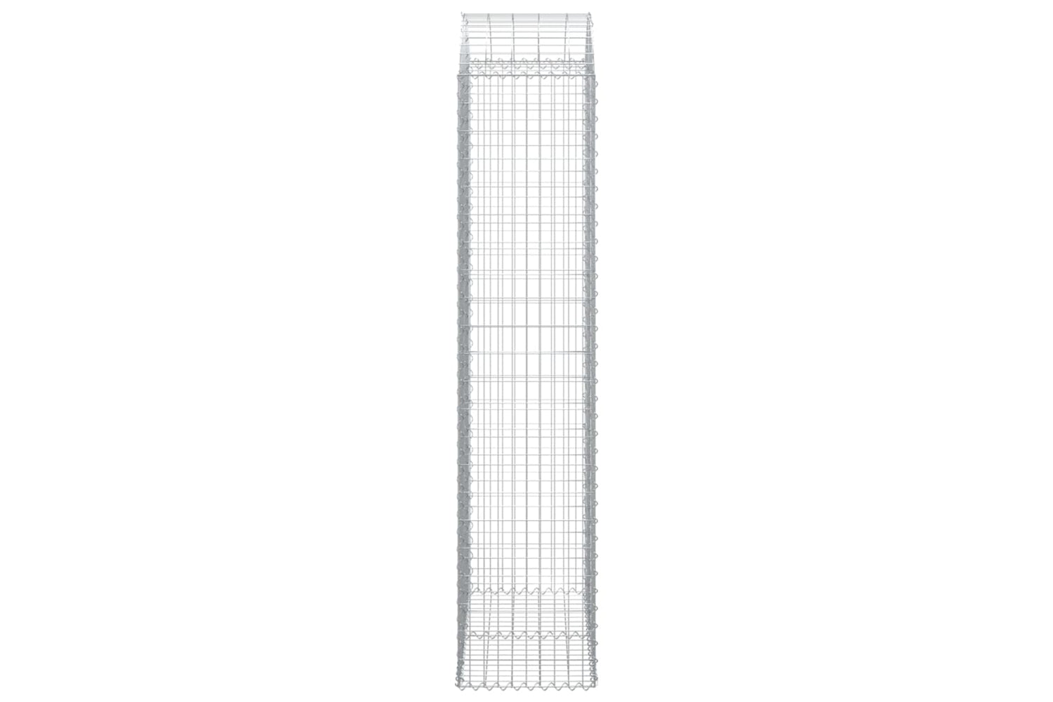 vidaXL 153441 Arched Gabion Basket 100x50x220/240cm Galvanised Iron-3