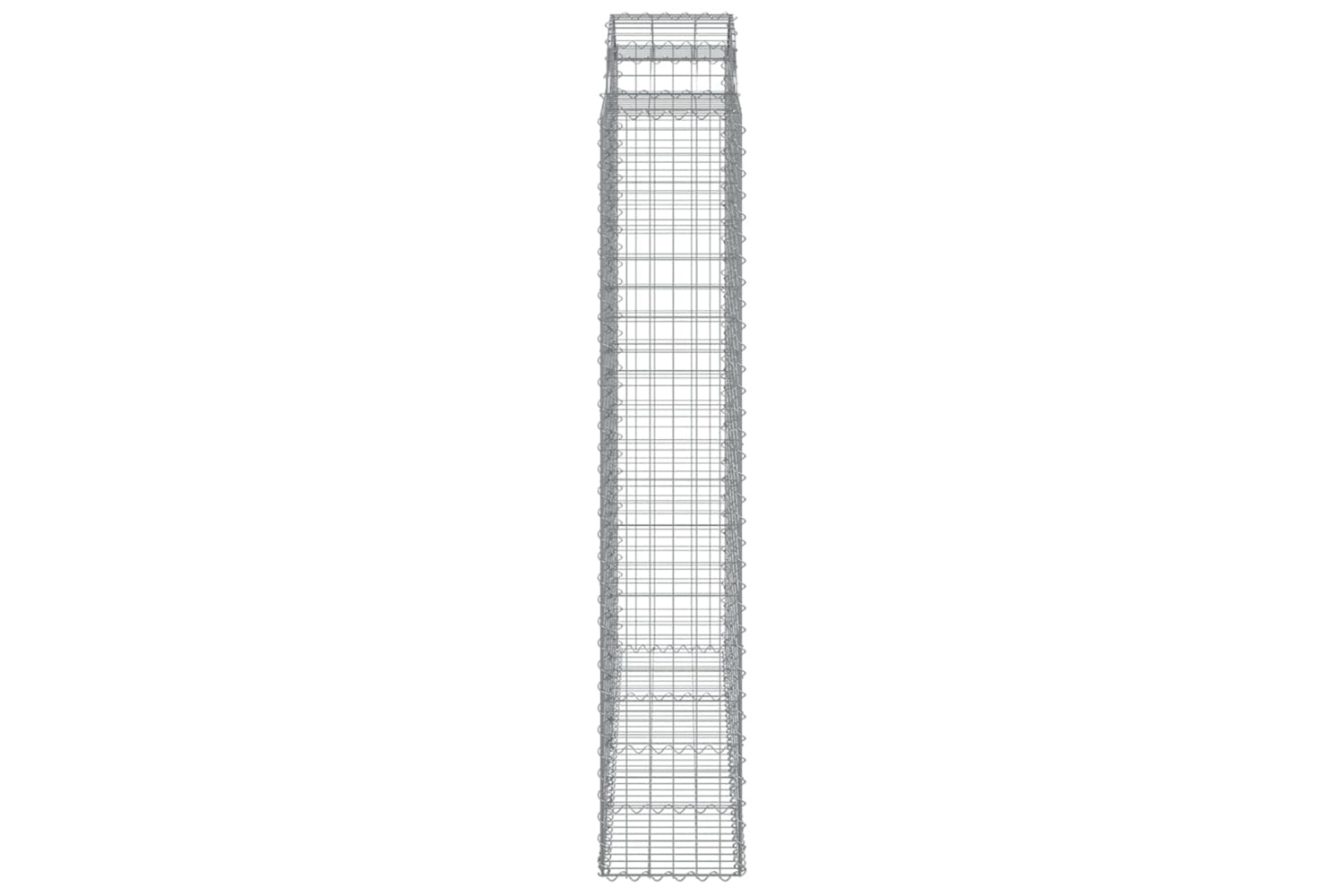 vidaXL 153501 Arched Gabion Basket 200x50x220/240cm Galvanised Iron-3