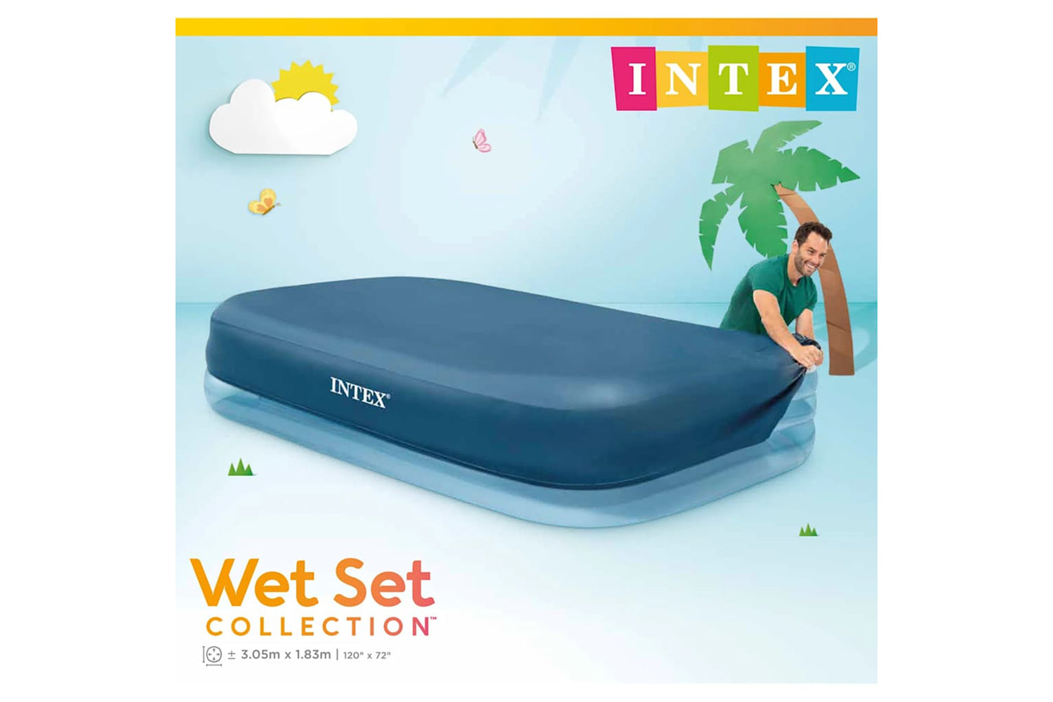 Intex 91529 Intex Rectangular Pool Cover 58412np-3