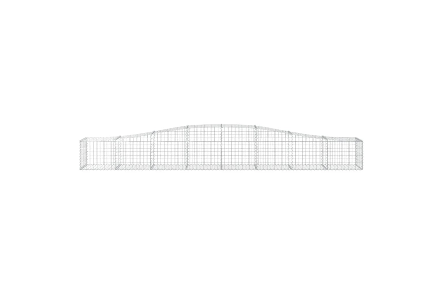 vidaXL 3145923 Arched Gabion Baskets 8 Pcs 400x50x40/60cm Galvanised Iron-3