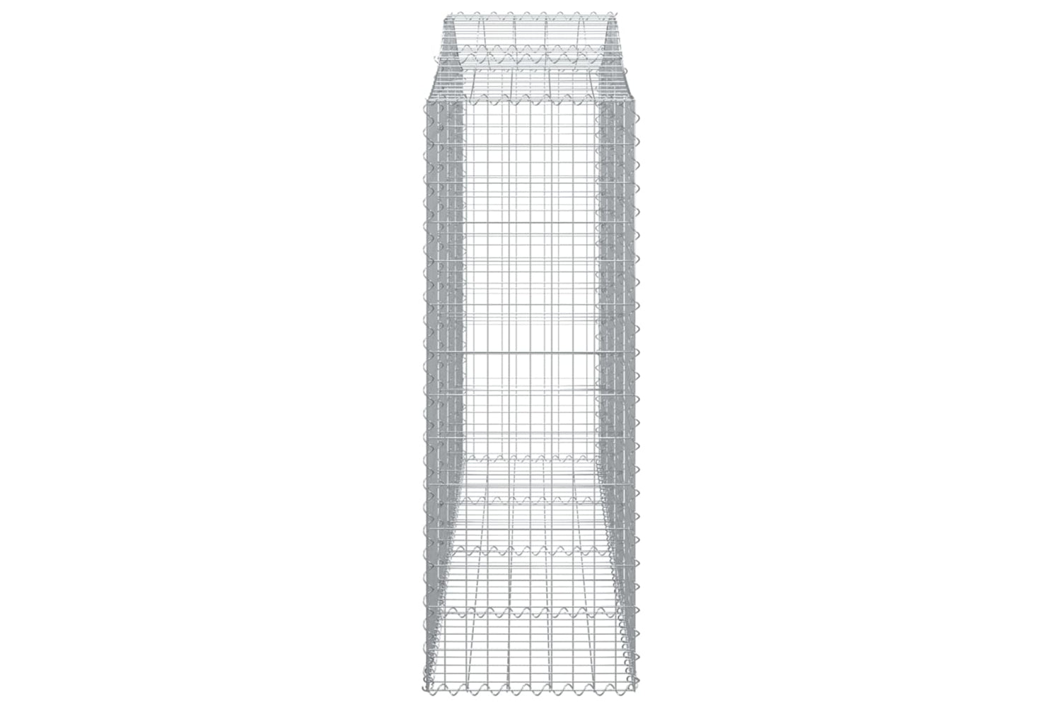 vidaXL 153397 Arched Gabion Basket 200x50x140/160cm Galvanised Iron-3