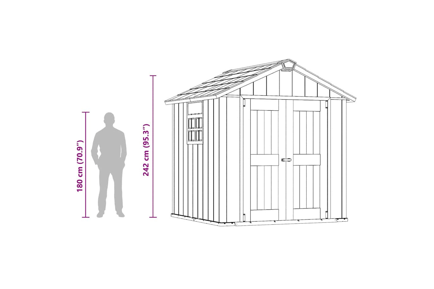 Keter 407749 Garden Shed Oakland 757 Anthracite-8