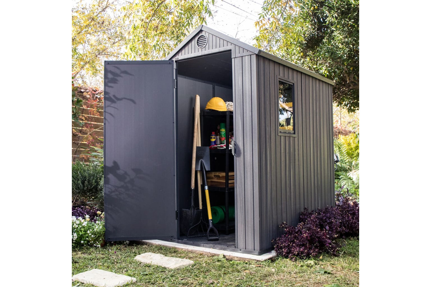 Keter 432439 Garden Shed Darwin 46 Grey Woodlook-7