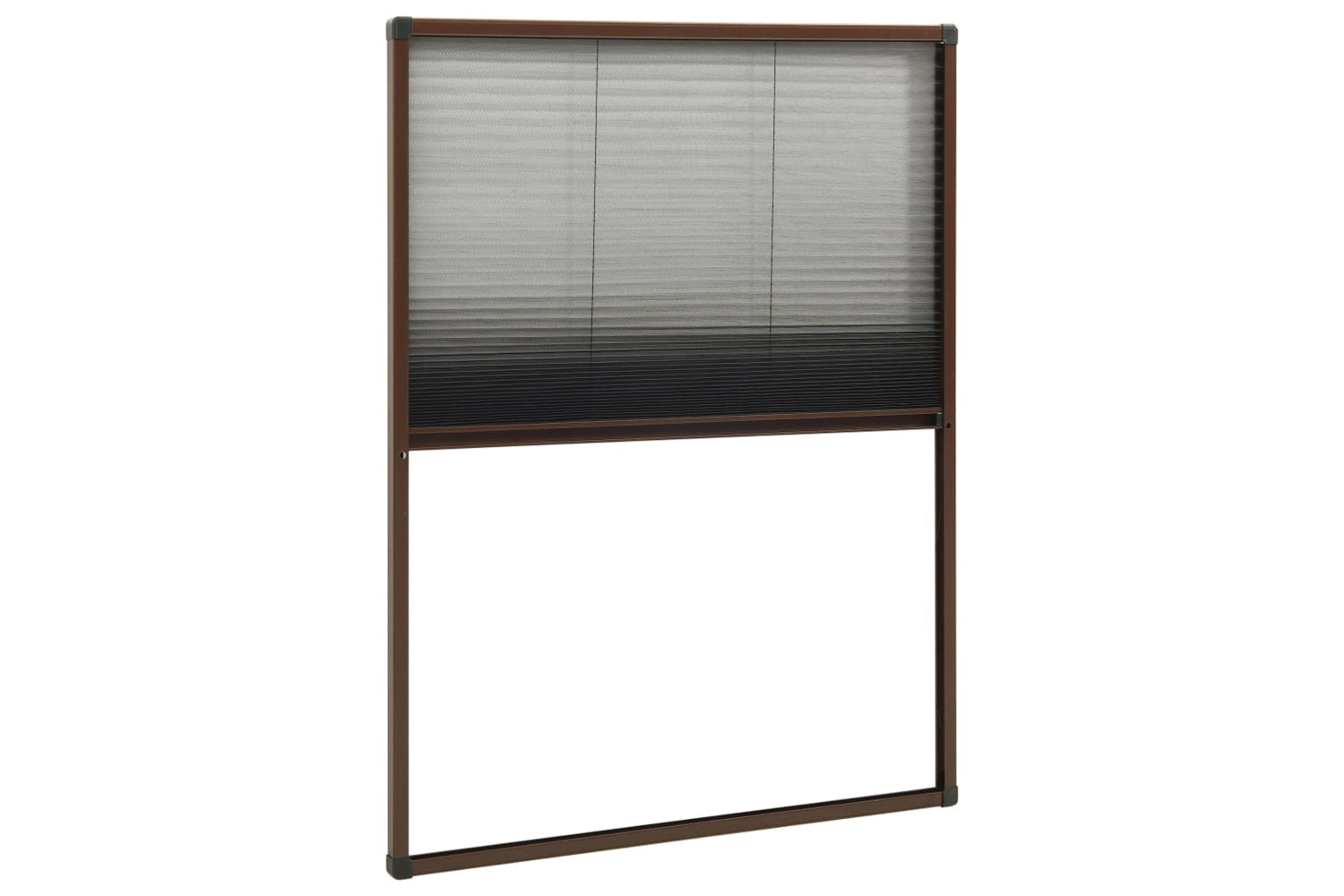 vidaXL 148655 Plisse Insect Screen For Windows Aluminium Brown 80x120cm-3