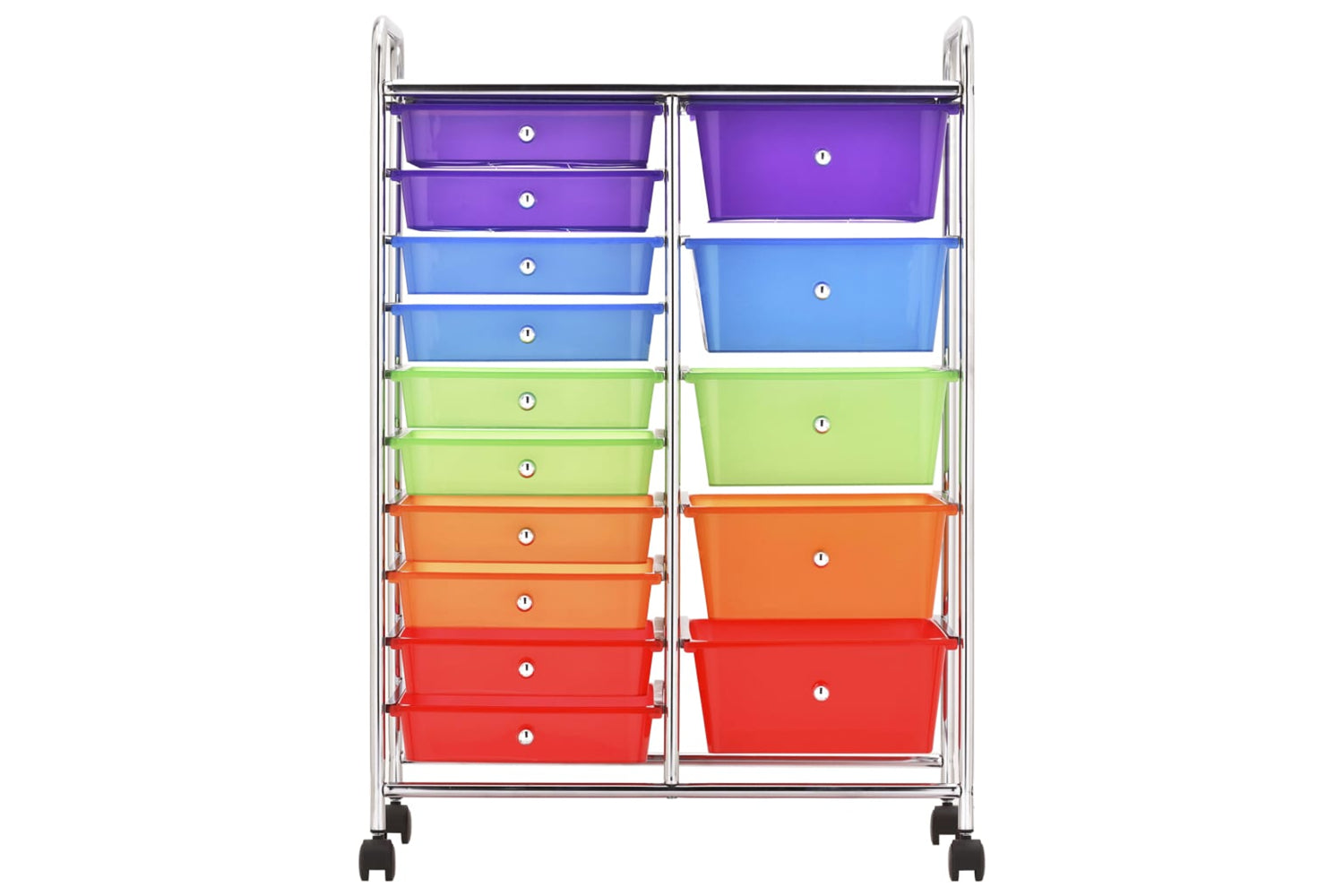 Vidaxl 320410 Xxl 15-drawer Mobile Storage Trolley Multicolour Plastic-4