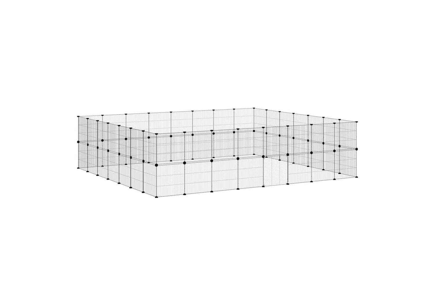 vidaXL 3114048 60-panel Pet Cage With Door Black 35x35cm Steel-3