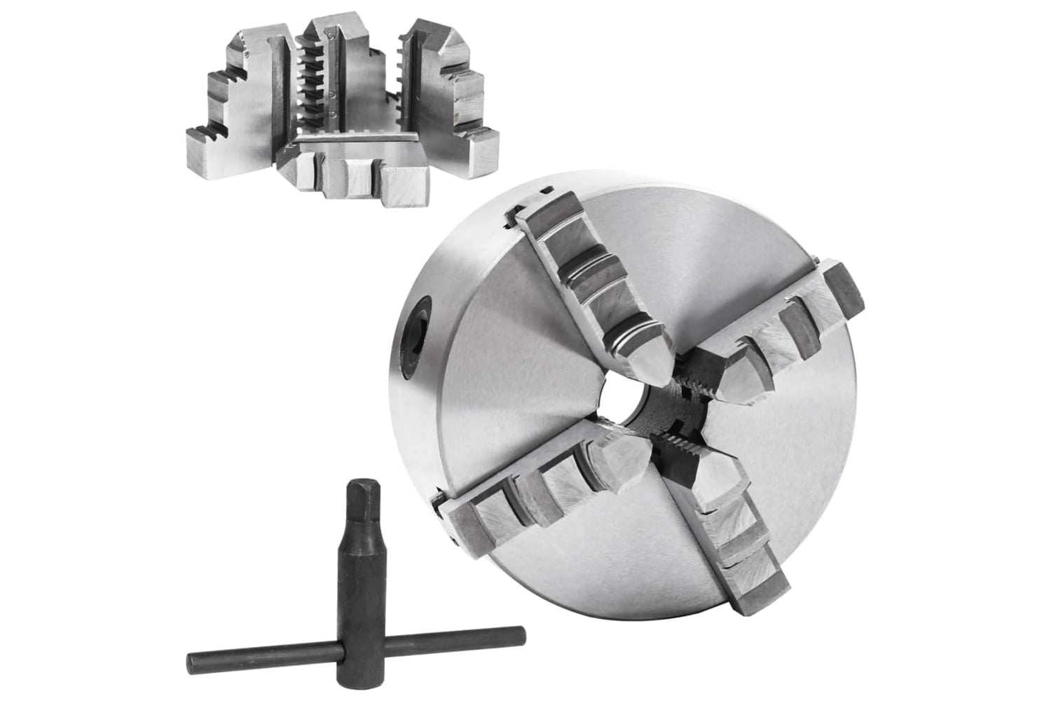 vidaXL 146710 4 Jaw Self-centering Lathe Chuck 125mm Steel-2