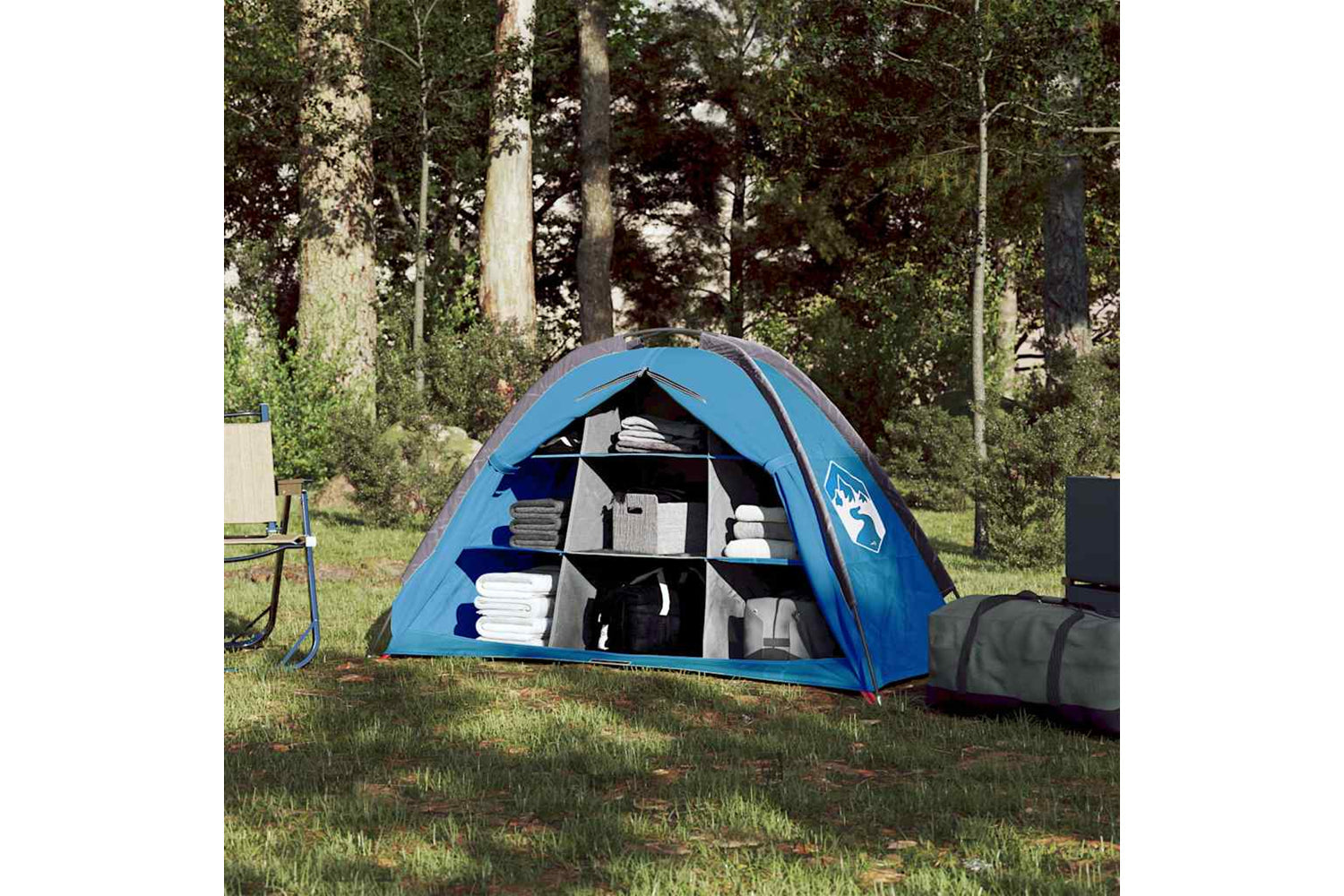 vidaXL 94375 Storage Tent 9 Compartments Blue Waterproof-2