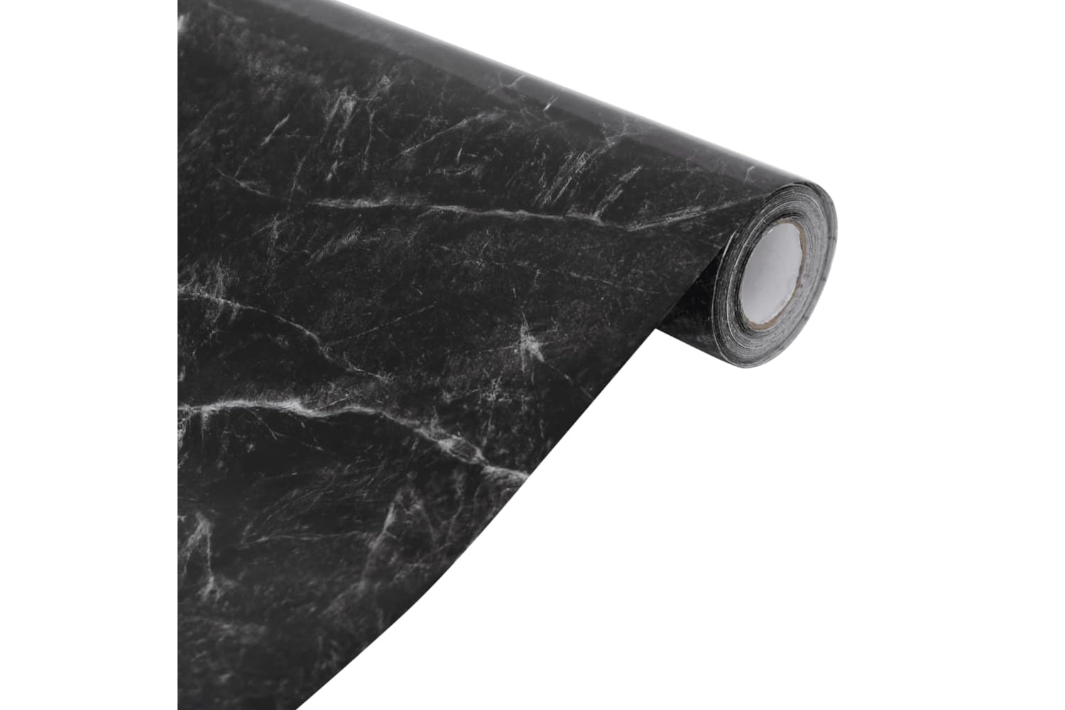 vidaXL 3206488 Furniture Stickers Self-adhesive Marble Black 90x500cm Pvc-6
