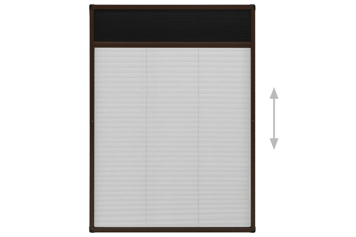 vidaXL 148655 Plisse Insect Screen For Windows Aluminium Brown 80x120cm-4