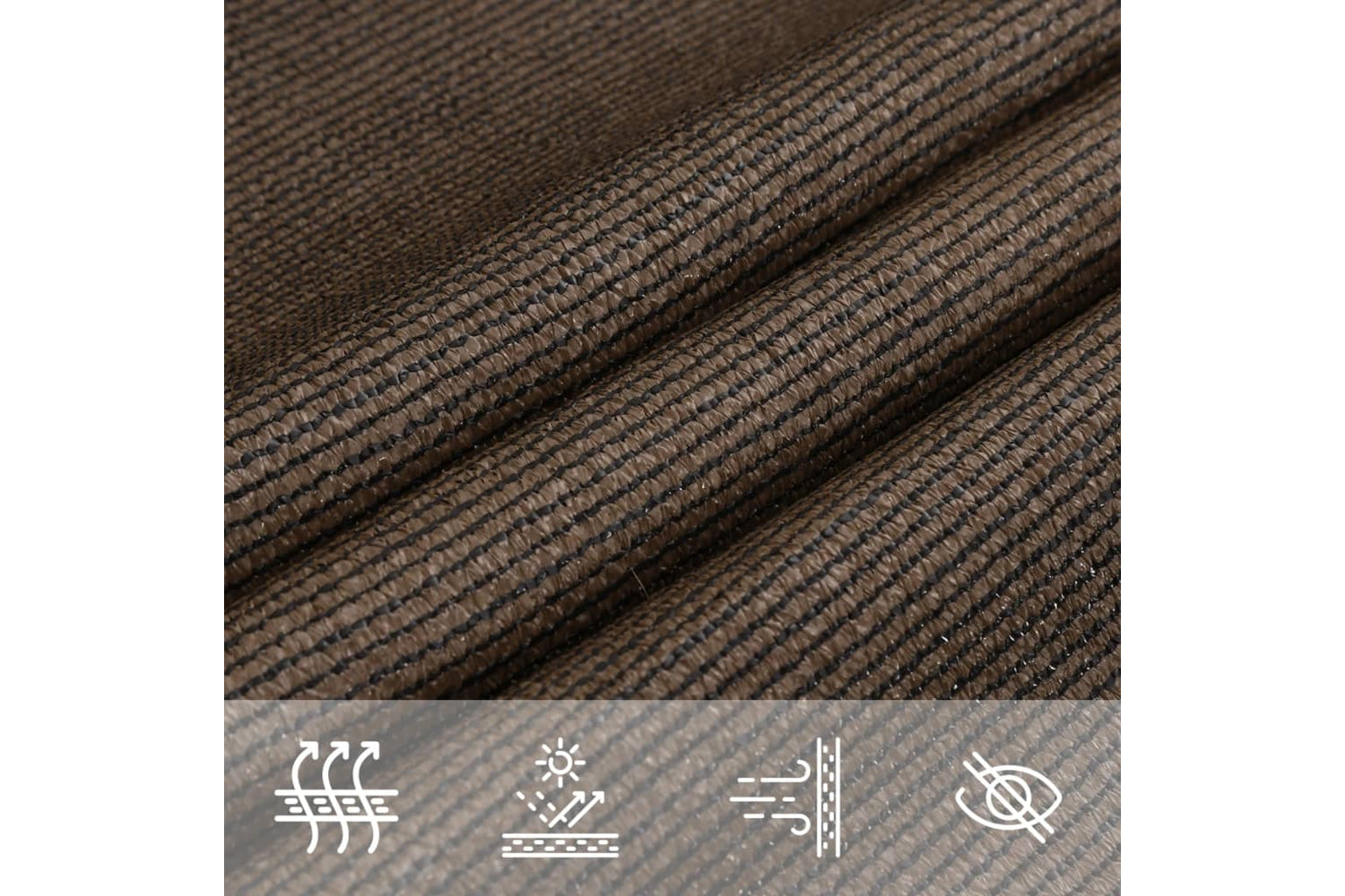 Vidaxl 311819 Sunshade Sail 160 G/mâ² Brown 3/4x3 M Hdpe-4