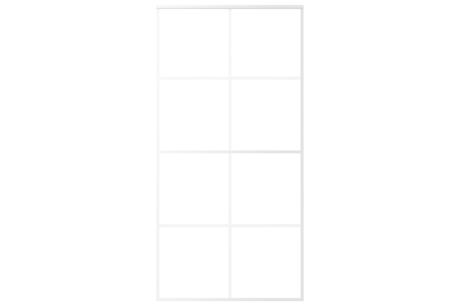 Vidaxl 151677 Sliding Door Frosted Esg Glass And Aluminium 102.5x205 Cm White-3