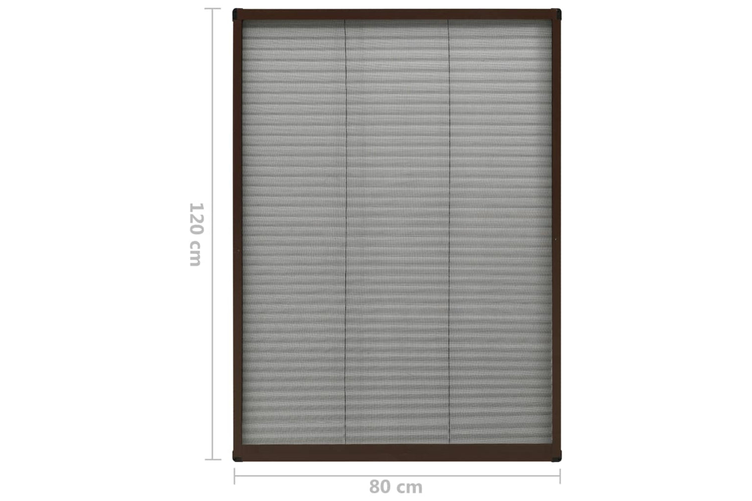 vidaXL 148655 Plisse Insect Screen For Windows Aluminium Brown 80x120cm-6