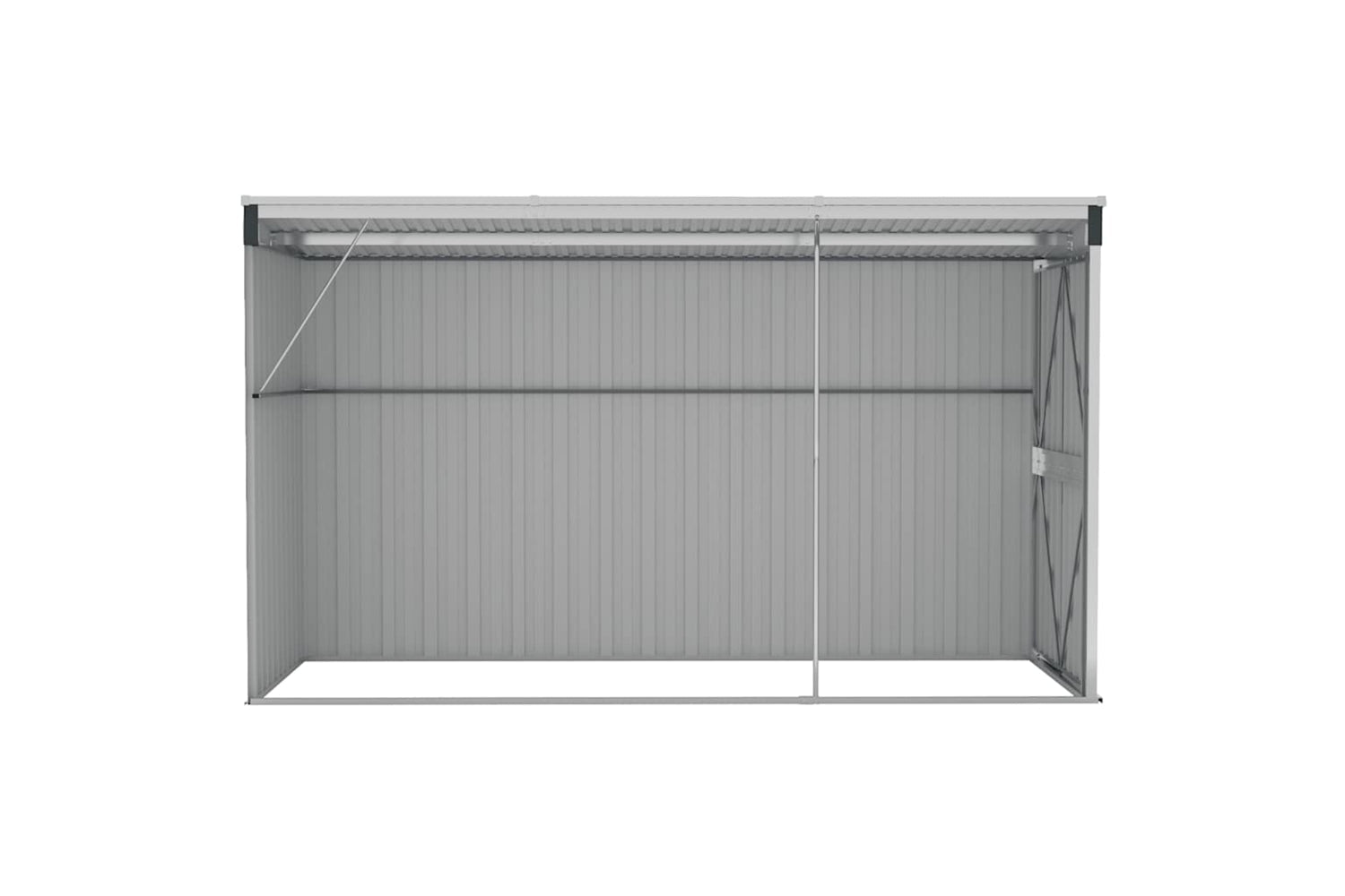 vidaXL 316227 Wall-mounted Garden Shed Anthracite 118x288x178cm Steel-4