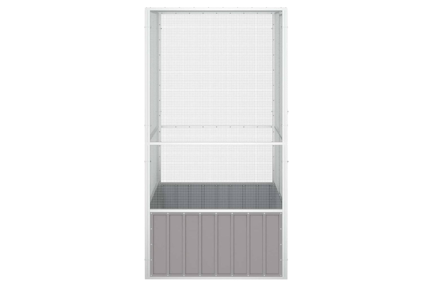 Vidaxl Bird Cage Grey 111x107x211.5 Cm Galvanised Steel-4