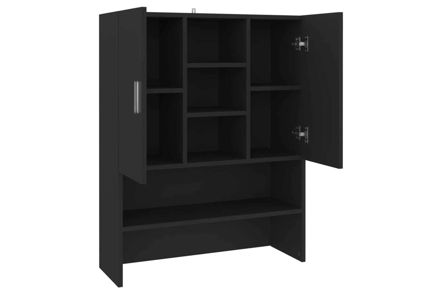 vidaXL 808387 Washing Machine Cabinet Black 70.5x25.5x90cm-4