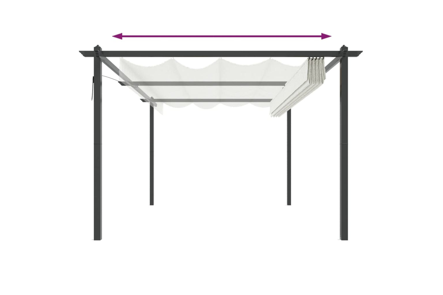 Vidaxl 318537 Garden Gazebo With Retractable Roof 4x3 M Cream-4