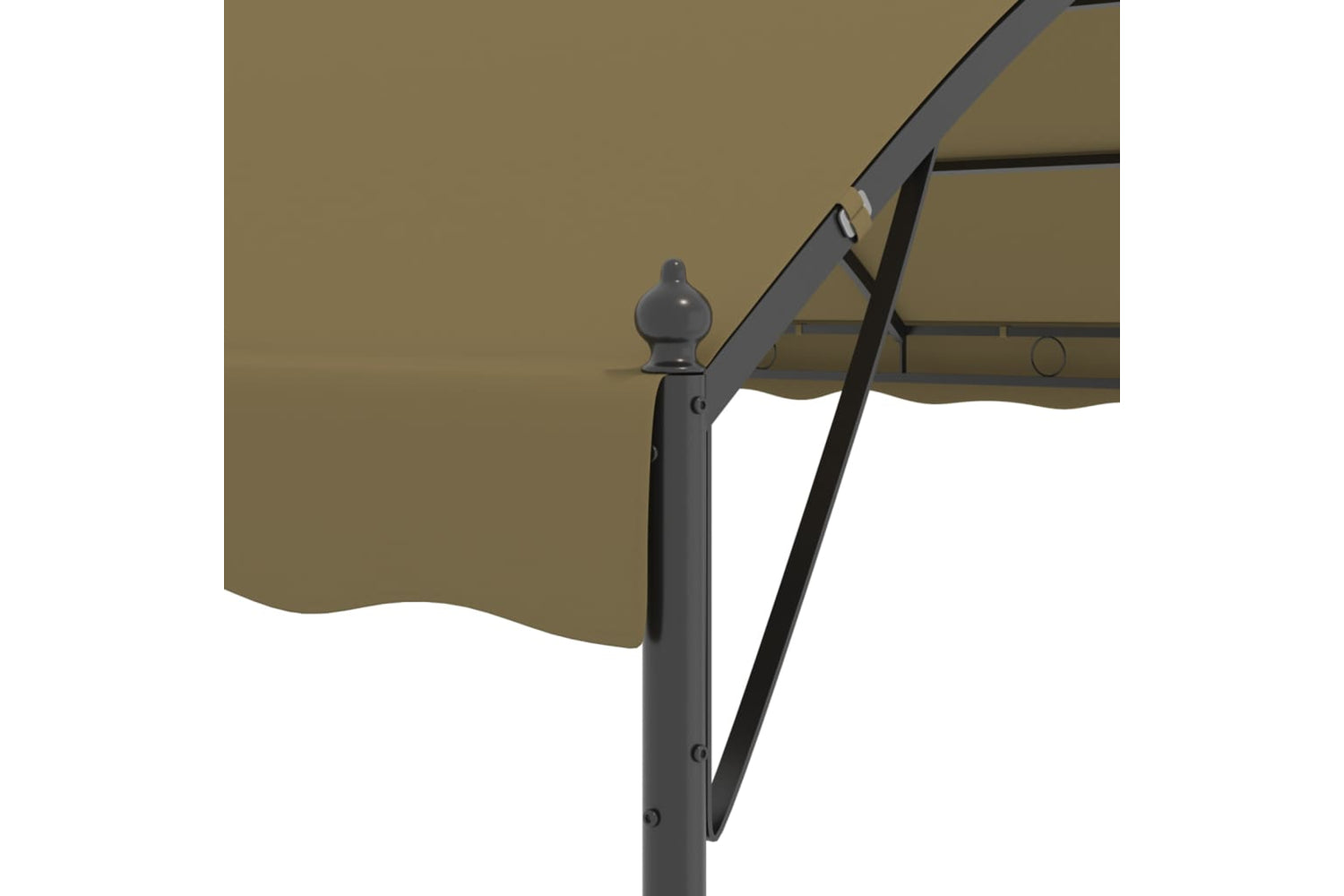Vidaxl 312217 Gazebo 4x3x2.6 M Taupe 180 G/mâ²-4