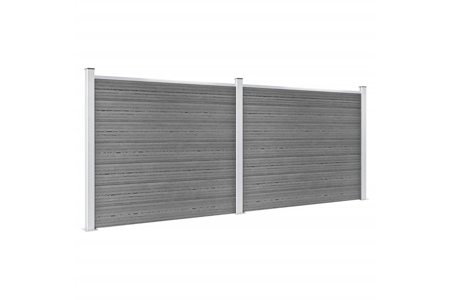 Vidaxl 3070455 Fence Panel Set Wpc 353x146 Cm Grey-2