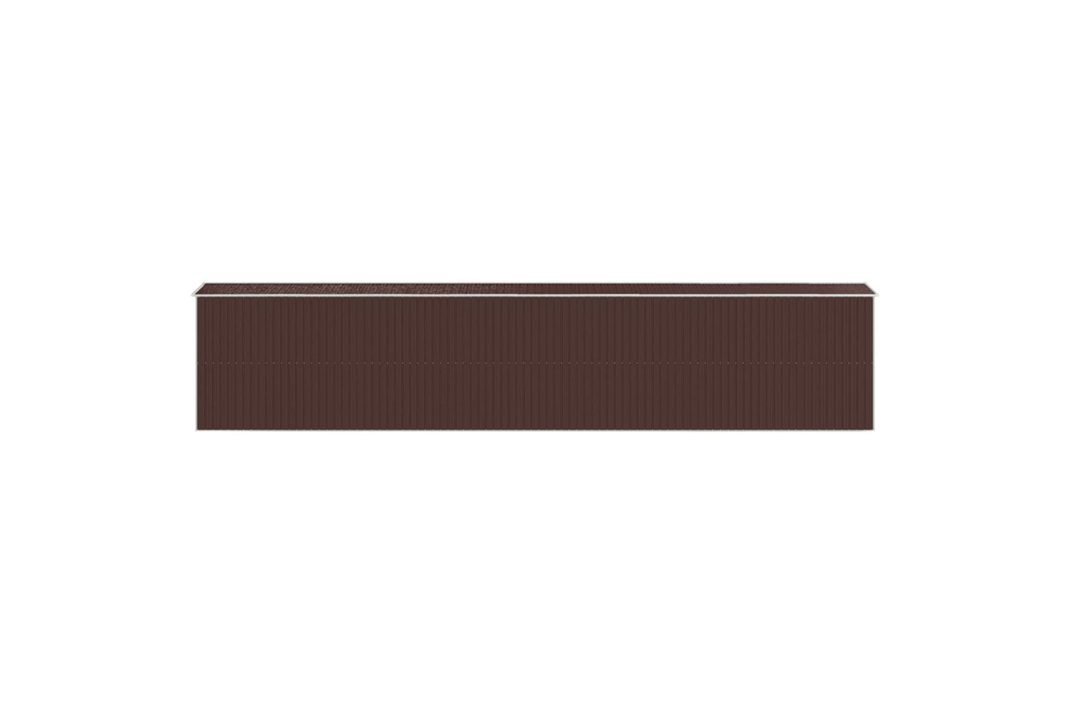 vidaXL 3147470 Garden Shed Dark Brown 192x1021x223cm Galvanised Steel-4