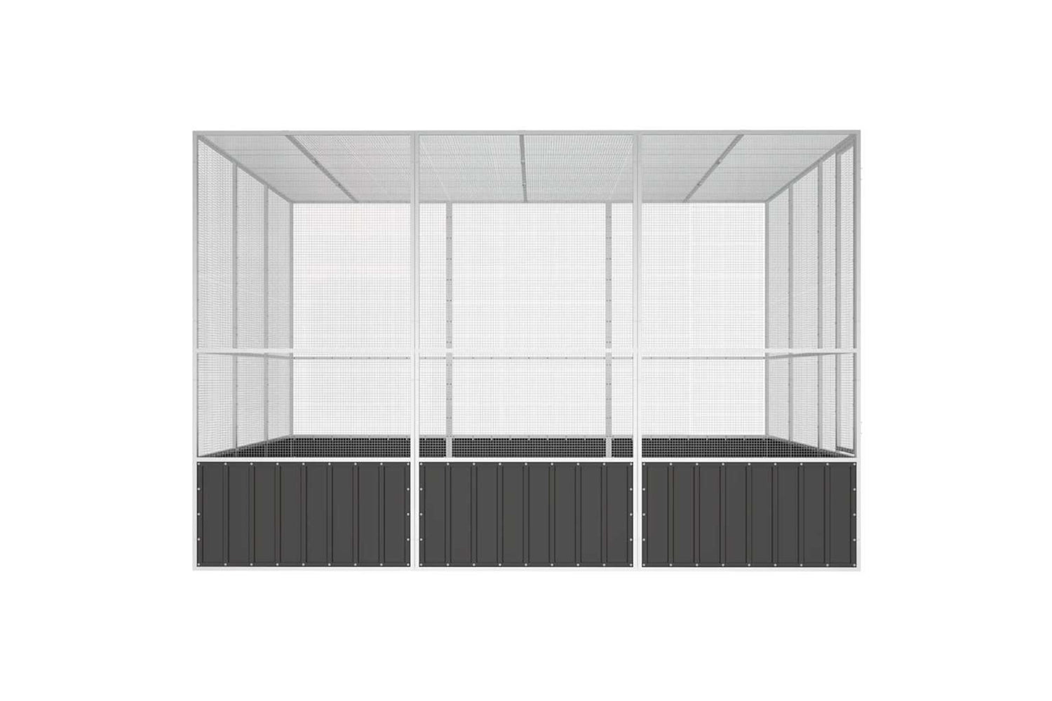Vidaxl Bird Cage Anthracite 302.5x324.5x211.5 Cm Galvanised Steel-4