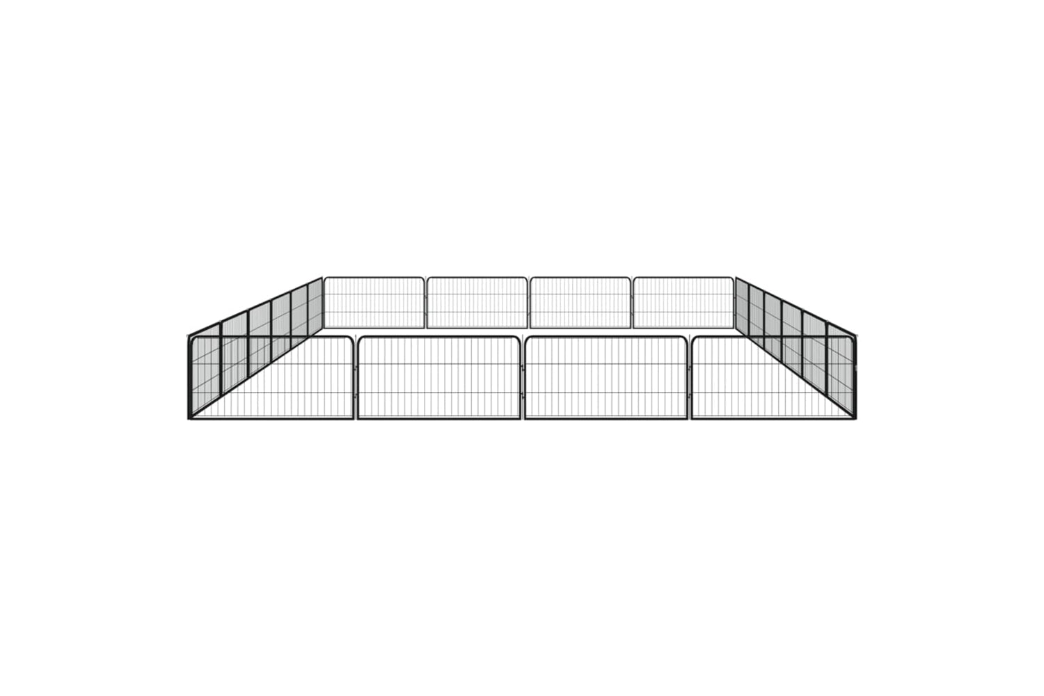 vidaXL 3115970 20-panel Dog Playpen Black 100x50cm Powder-coated Steel-4