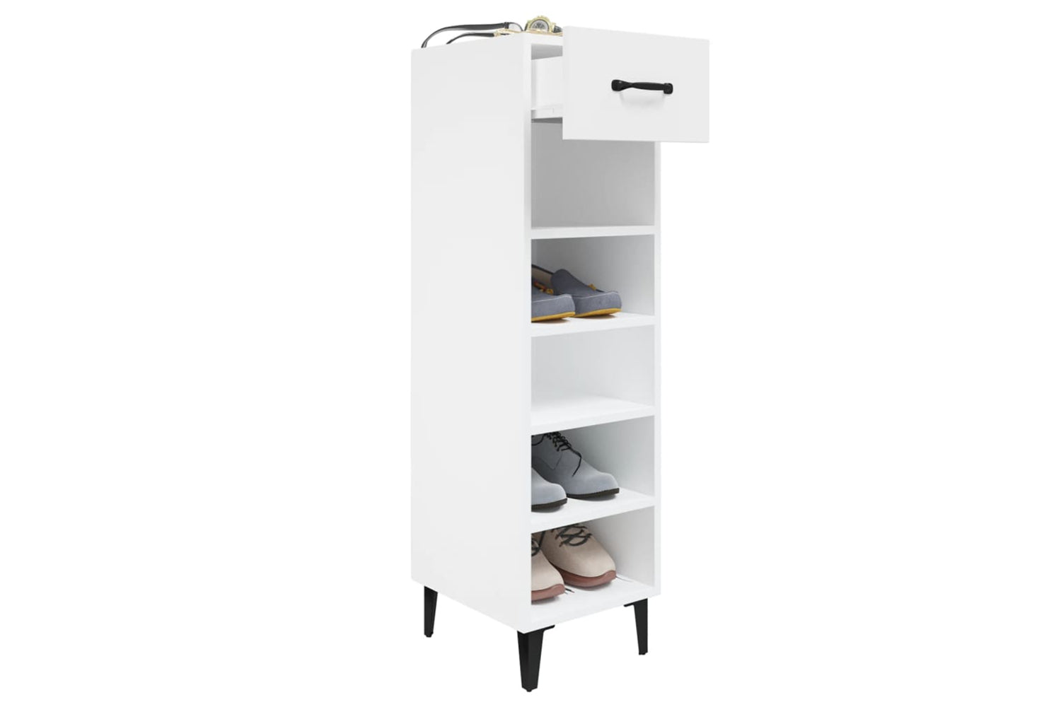 vidaXL 812807 Shoe Cabinet White 30x35x105cm Engineered Wood-6