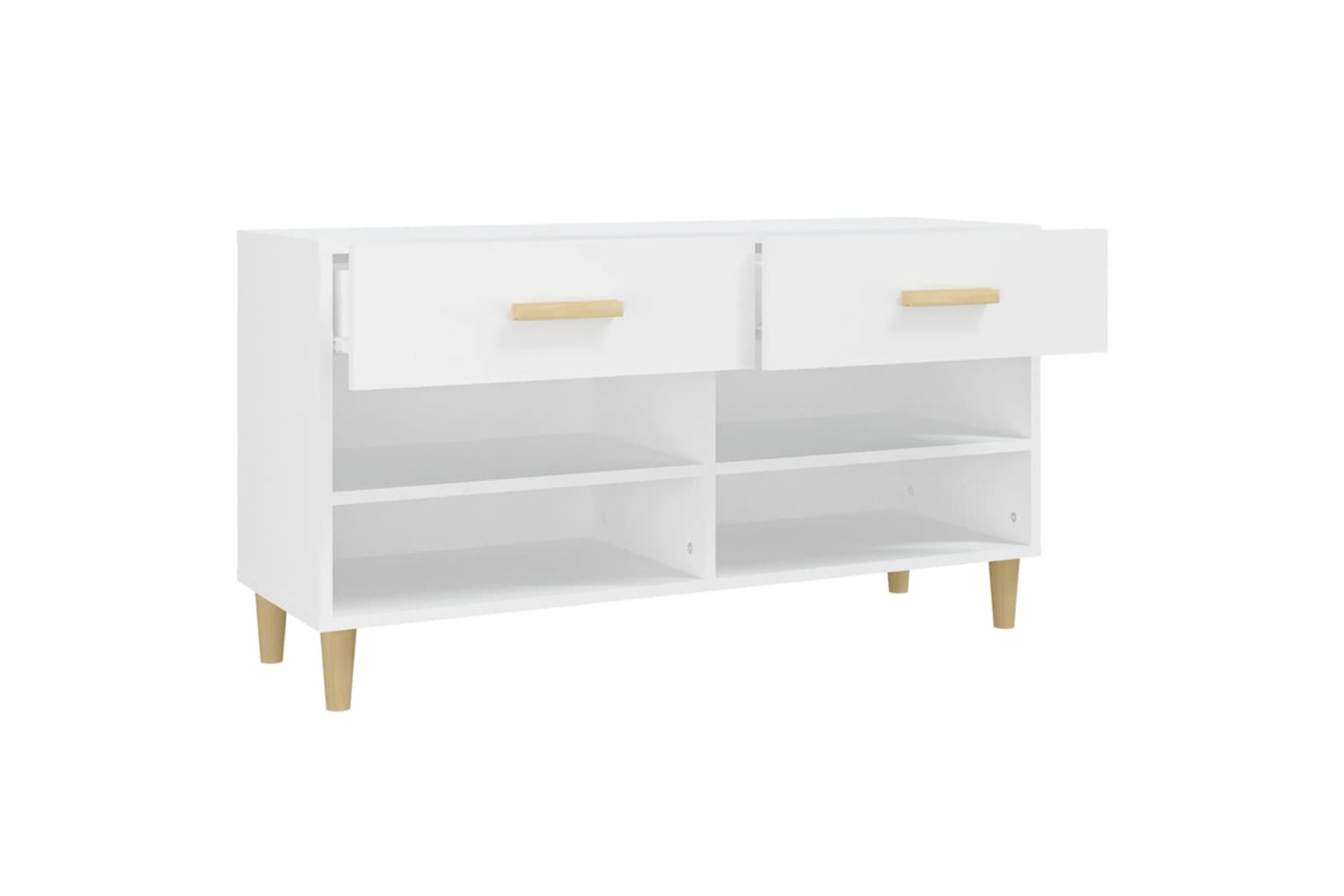 vidaXL 812816 Shoe Cabinet White 102x35x55cm Engineered Wood-6