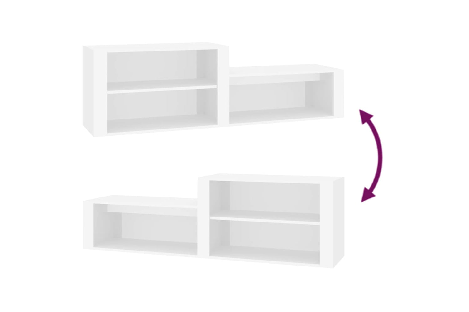 vidaXL 816912 Shoe Cabinet White 150x35x45cm Engineered Wood-6