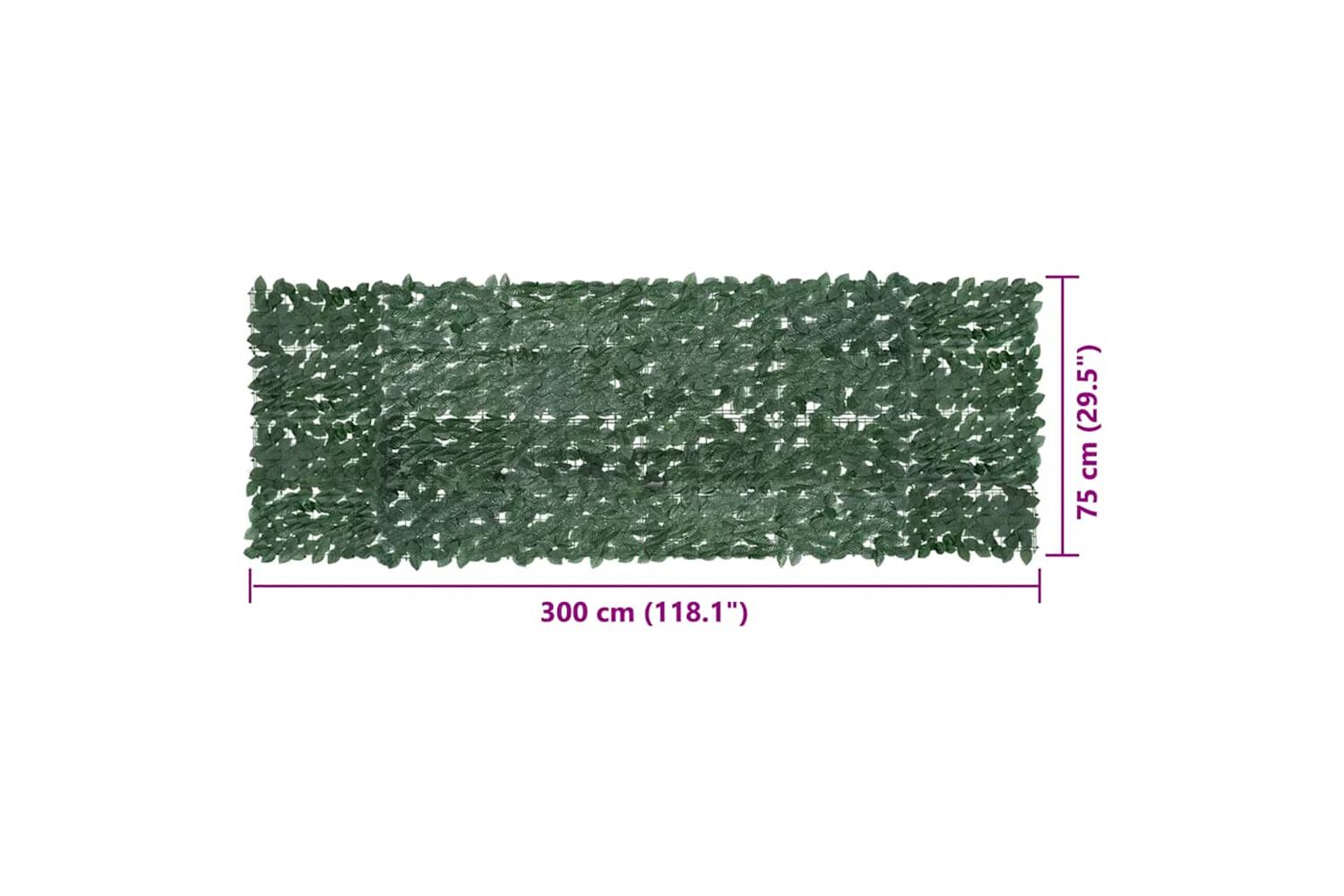 vidaXL 315487 Balcony Screen With Dark Green Leaves 300x100cm-6