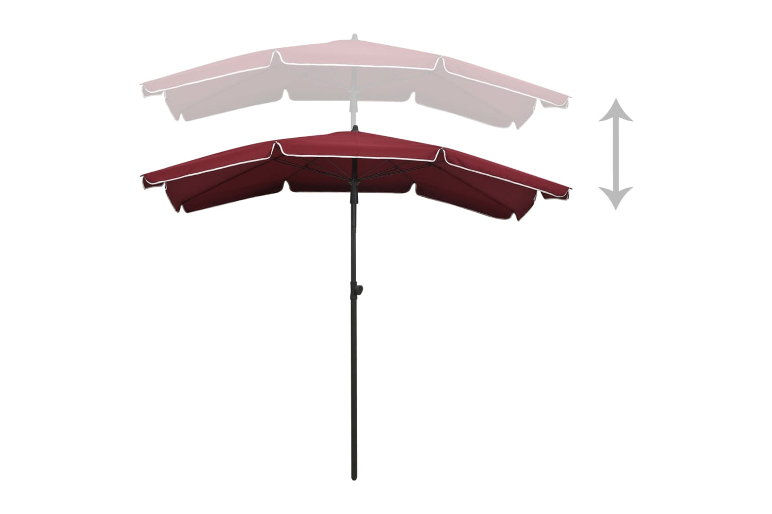 vidaXL 315555 Garden Parasol With Pole 200x130cm Bordeaux Red-4