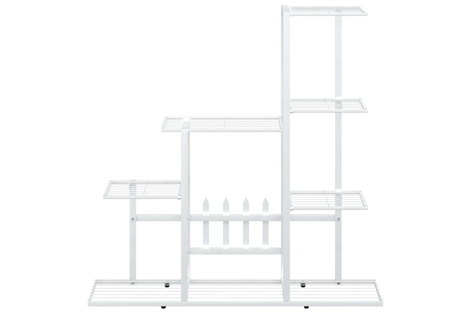vidaXL 336113 Flower Stand 94.5x25x88cm White Metal-4