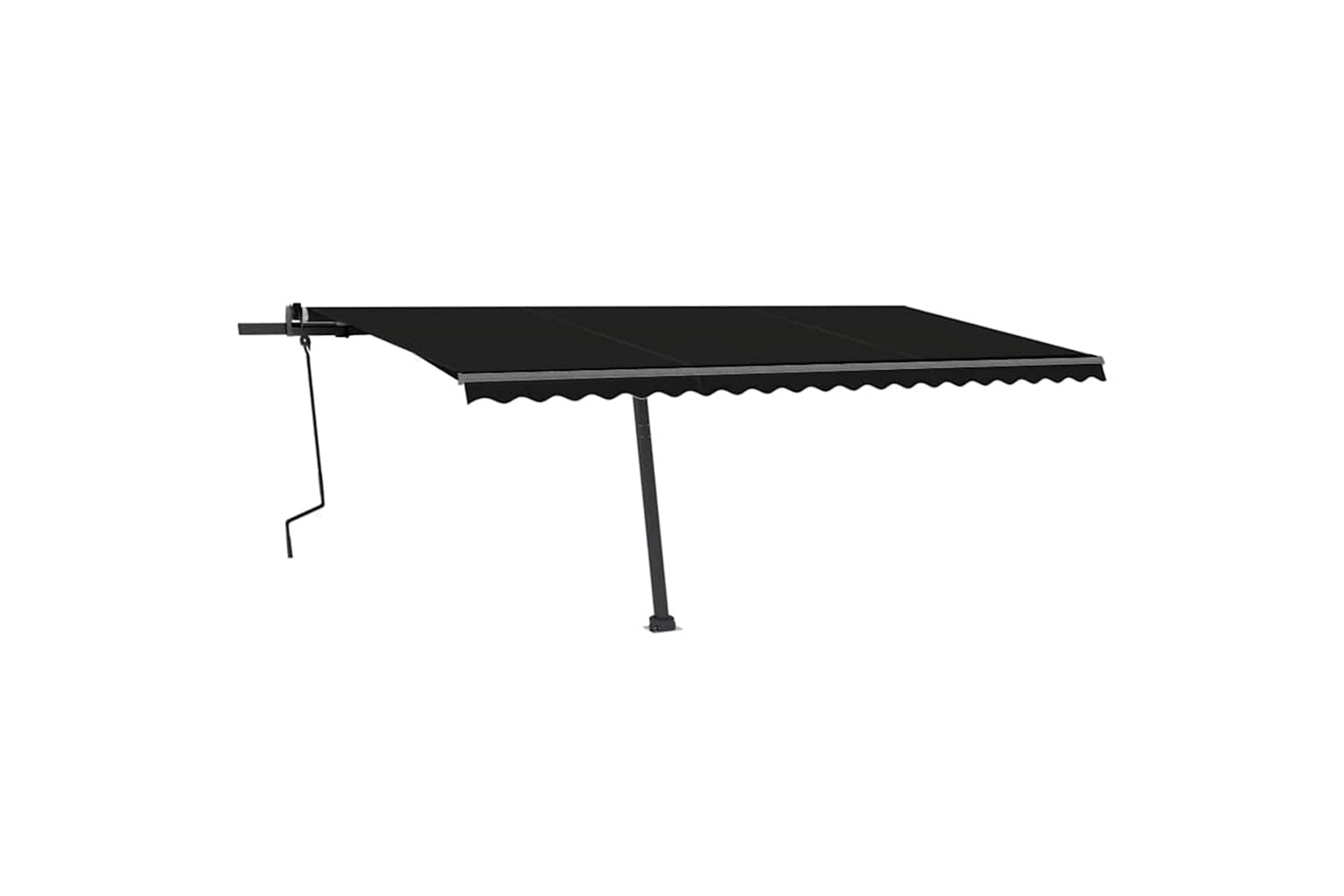 Vidaxl Freestanding Manual Retractable Awning 500x300 Cm Anthracite-3