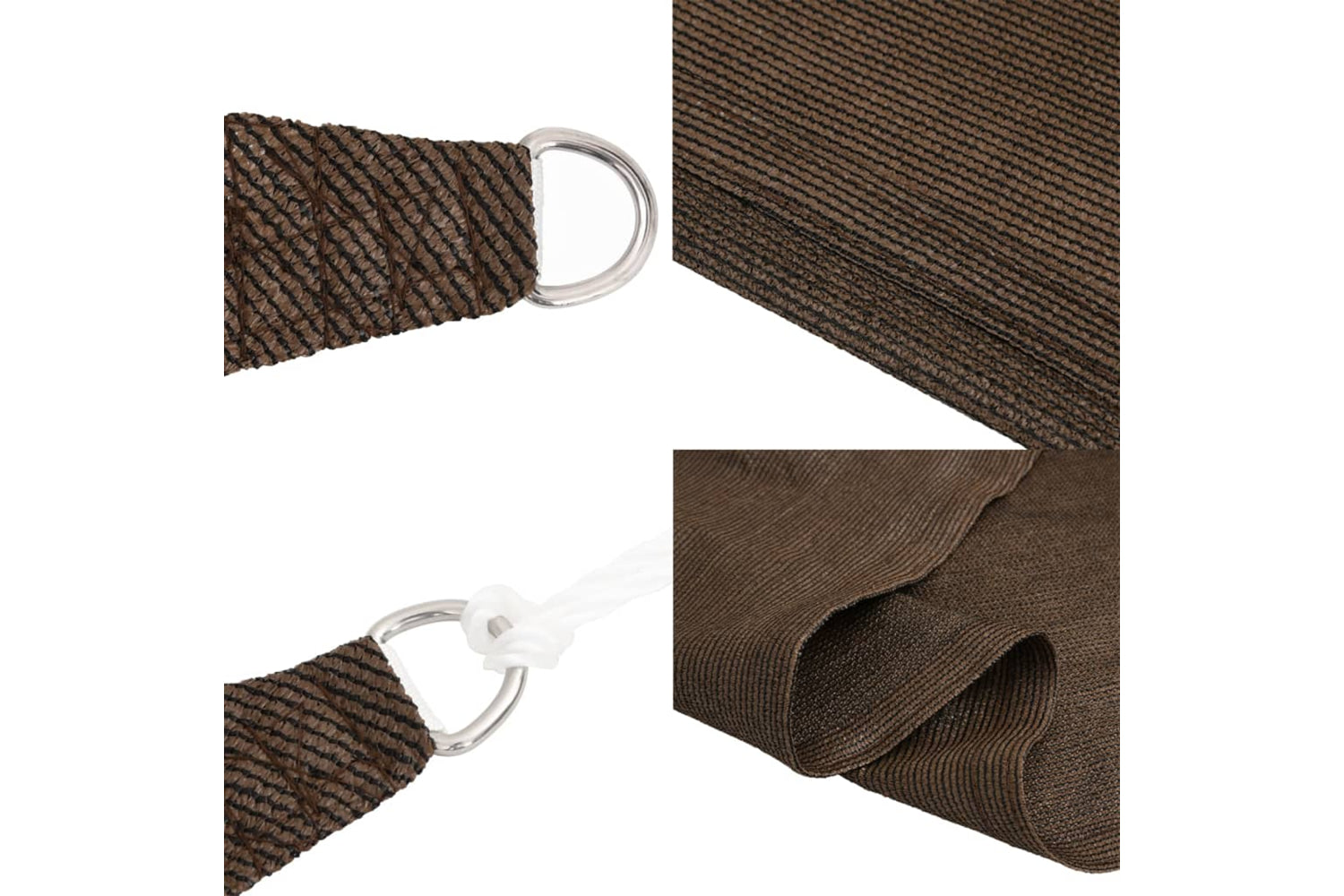 vidaXL 311767 Sunshade Sail 160 G/mÂ² Brown 2x2 M Hdpe-5