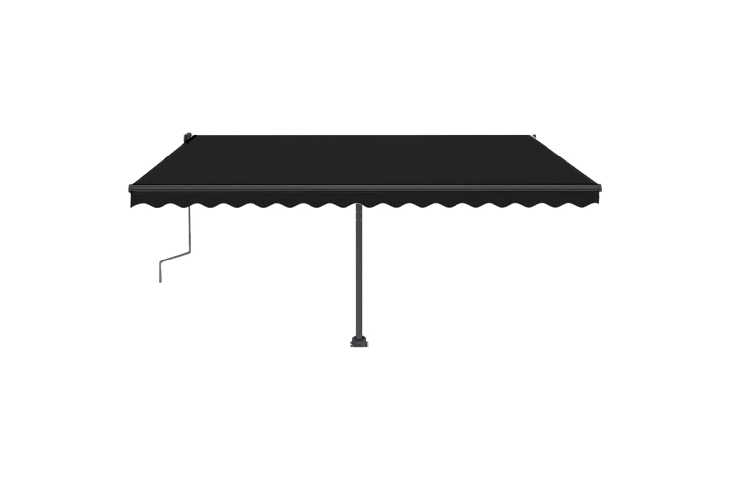 vidaXL 3069819 Freestanding Manual Retractable Awning 400x350cm Anthracite-3