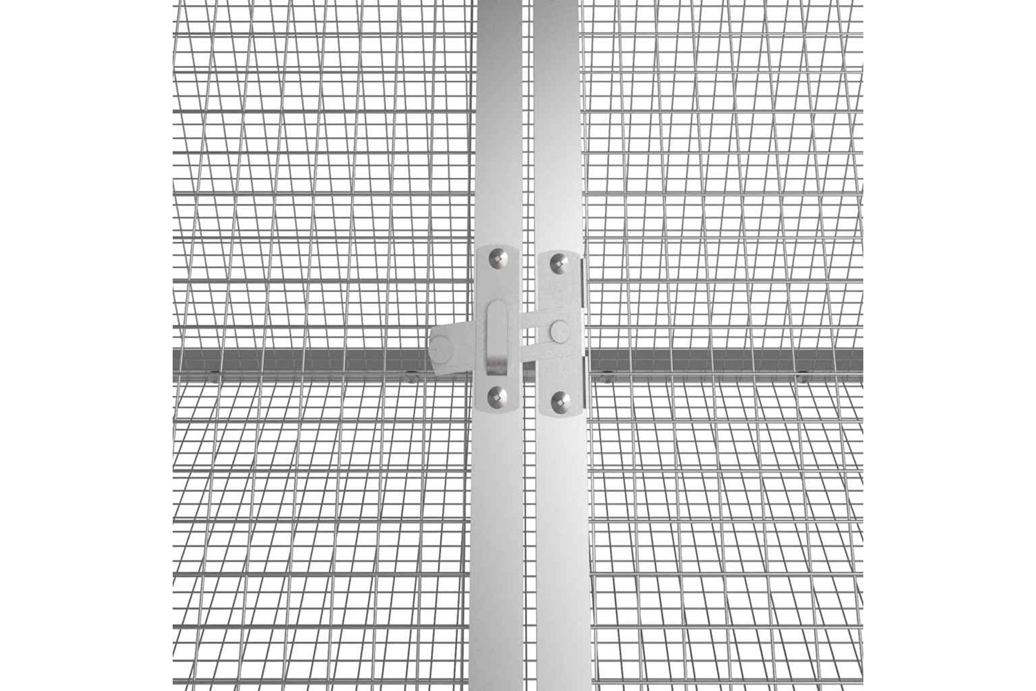 Vidaxl Rabbit Cage Anthracite 201.5x80.5x71 Cm Galvanised Steel-5