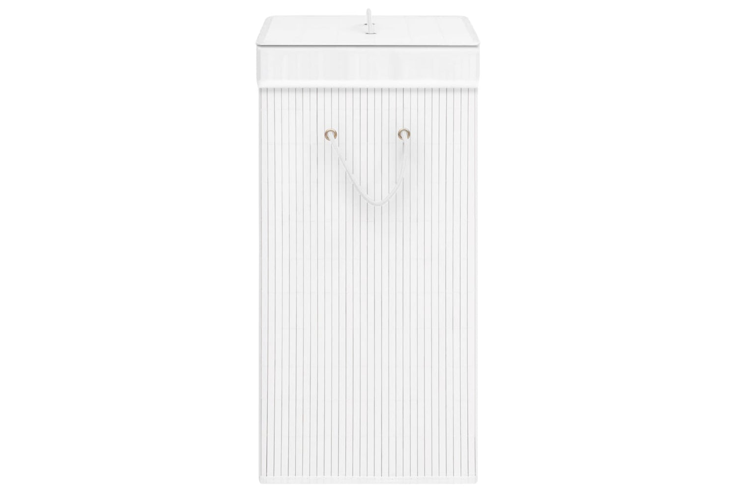 Vidaxl 320751 Bamboo Laundry Basket White-5