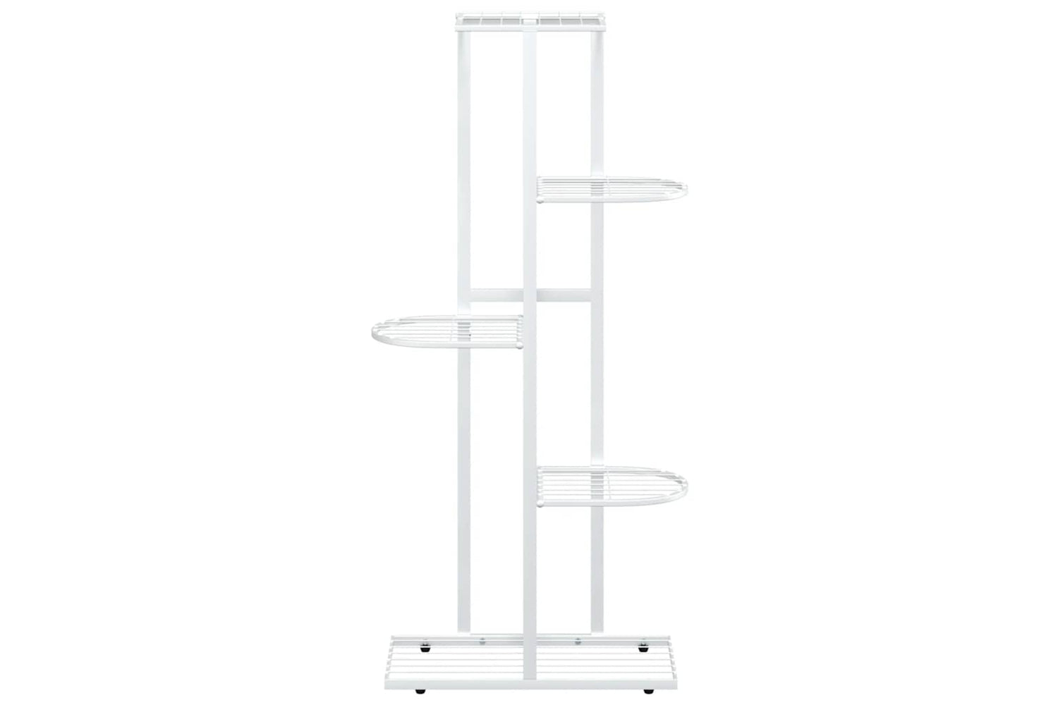 vidaXL 336111 5-floor Flower Stand 43x22x98cm White Metal-4