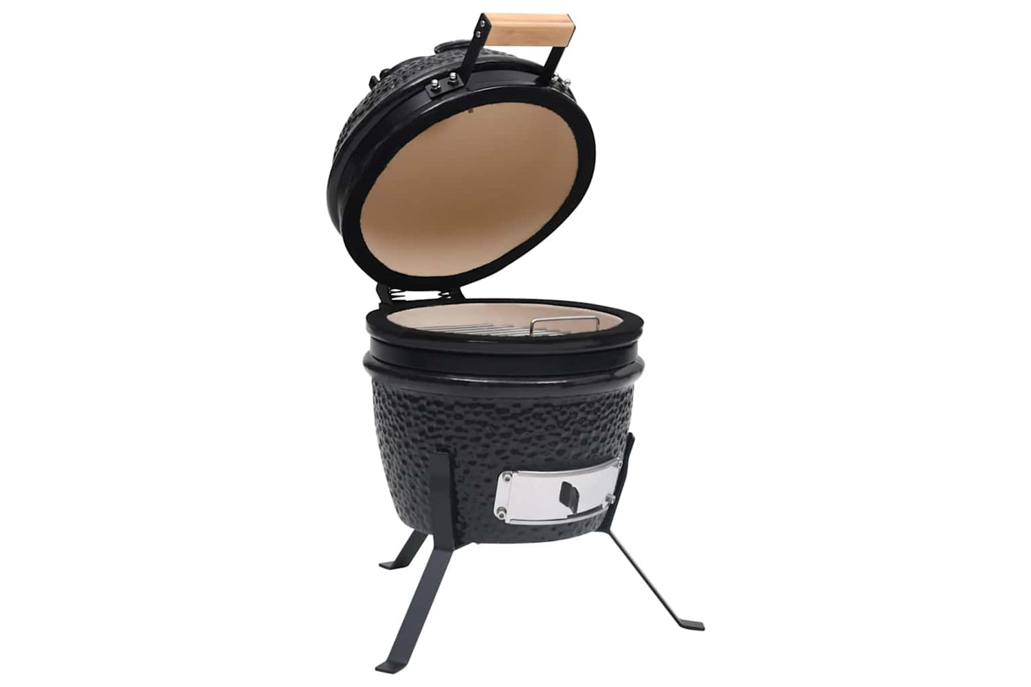 Vidaxl 2-in-1 Kamado Barbecue Grill Smoker Ceramic 56 Cm Black-4