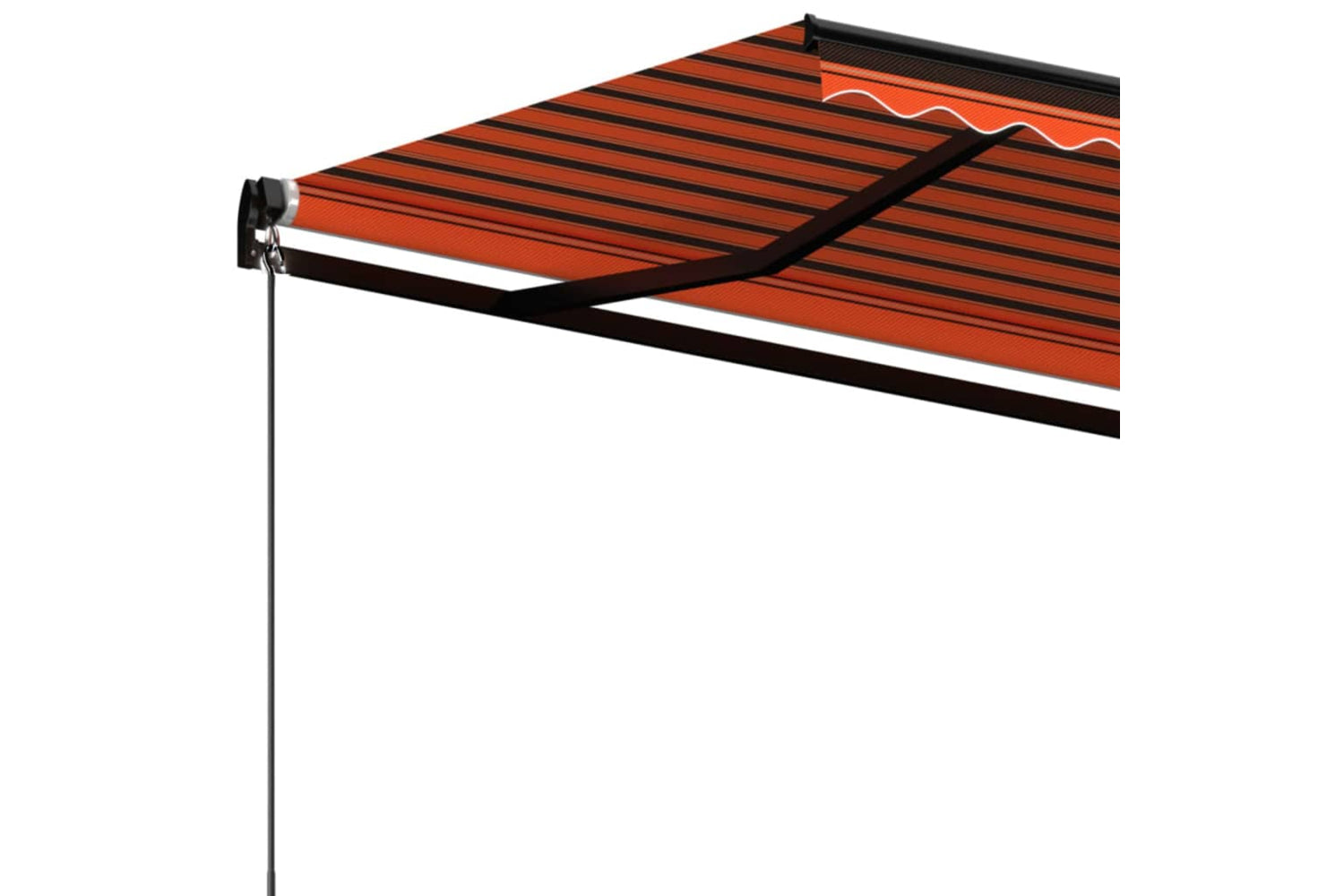 vidaXL 3069200 Manual Retractable Awning 450x350cm Orange And Brown-4