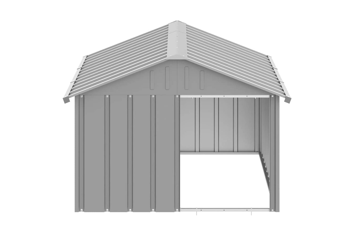 vidaXL 171543 Dog House Grey 116.5x153x81.5cm Galvanised Steel-4