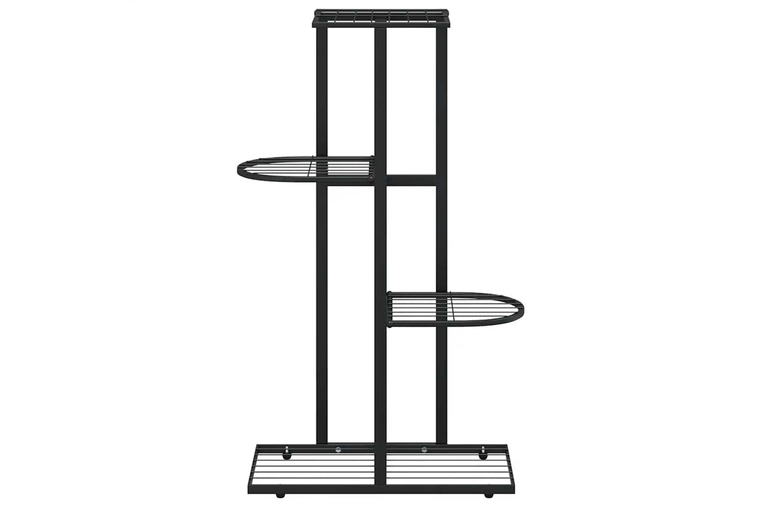 vidaXL 336108 4-floor Flower Stand 43x22x76cm Black Metal-4