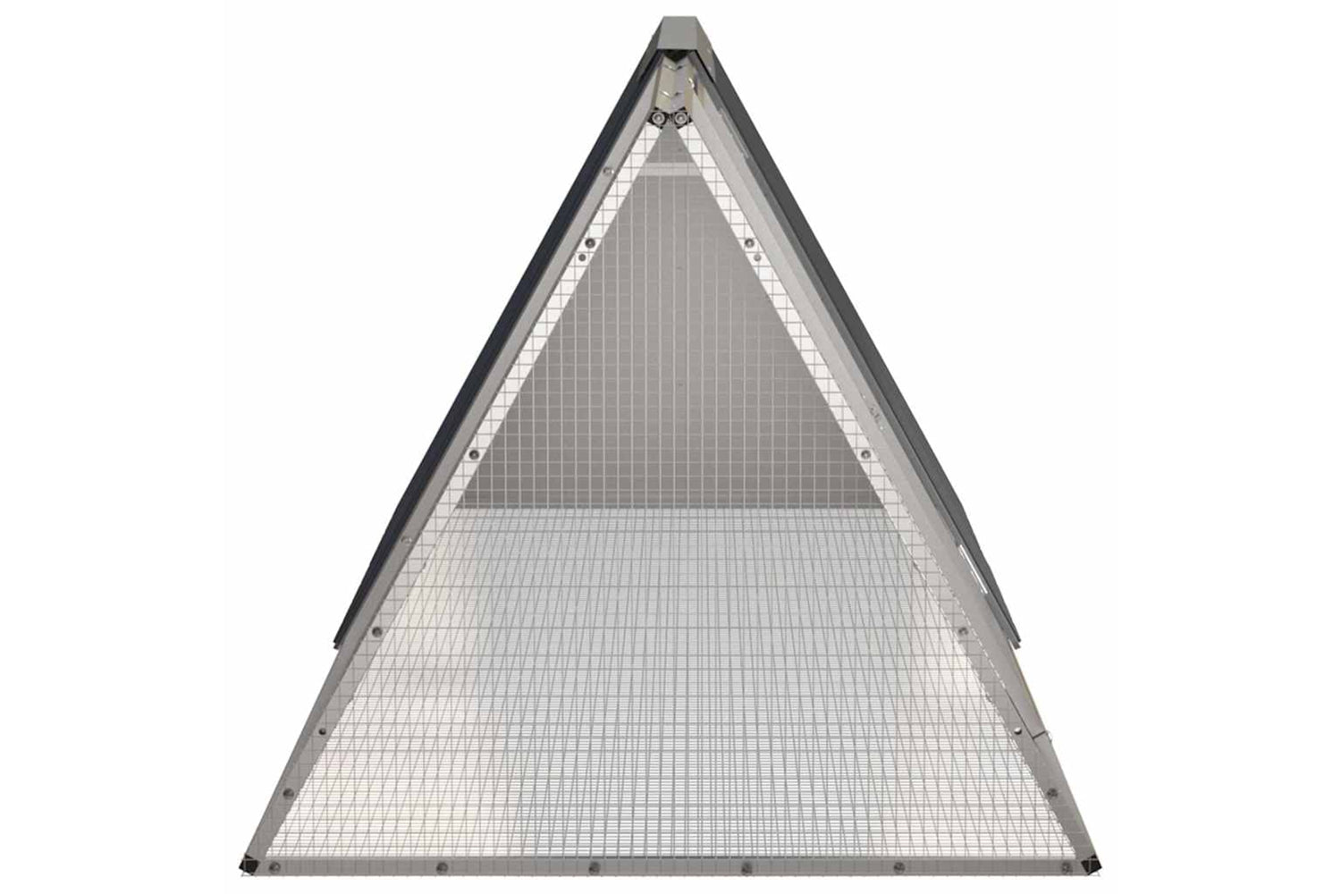 Vidaxl Rabbit Cage Anthracite 201.5x80.5x71 Cm Galvanised Steel-4