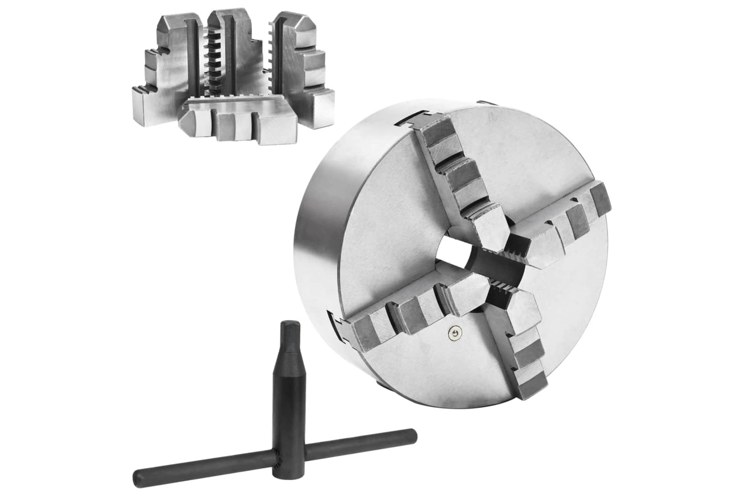 vidaXL 146712 4 Jaw Self-centering Lathe Chuck 200mm Steel-2
