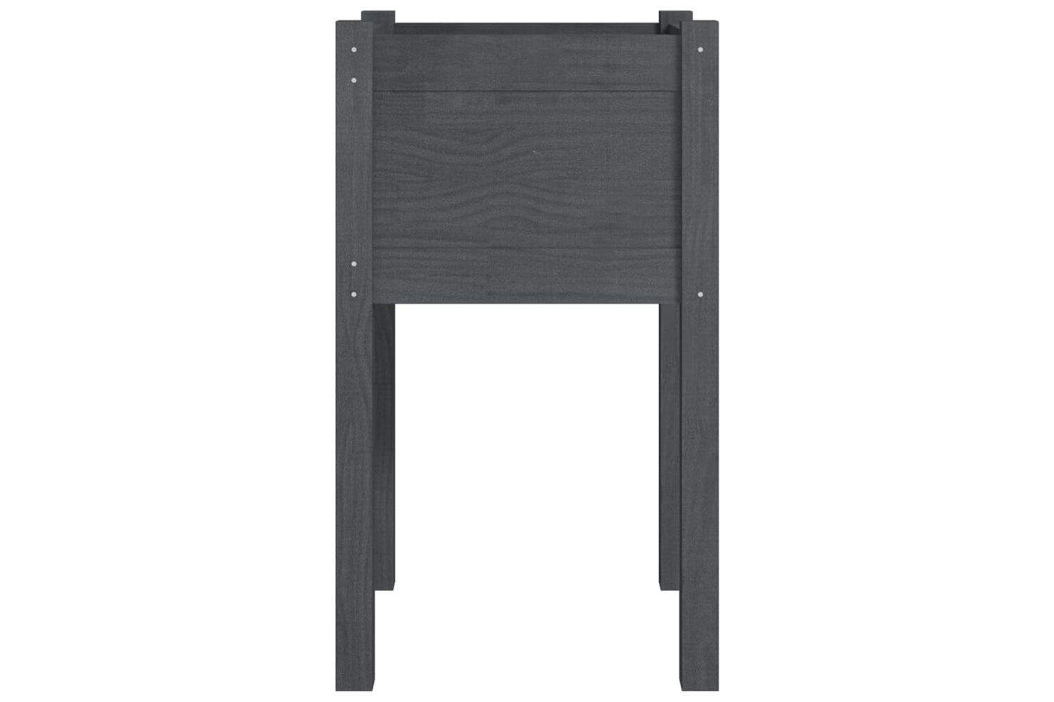 vidaXL 810794 Garden Planters 2 Pcs Grey 40x40x70cm Solid Pinewood-4